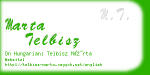 marta telbisz business card